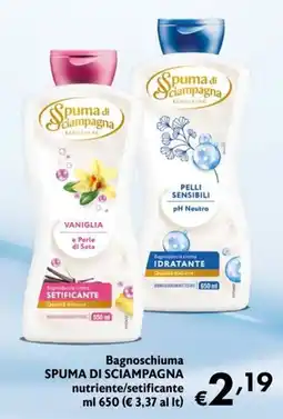 Eurospesa Bagnoschiuma Spuma di Sciampagna nutriente/setificante offerta