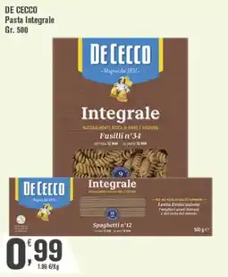 Conté Supermercati De Cecco Pasta Integrale offerta