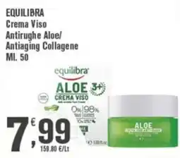 Conté Supermercati Equilibra Crema Viso Antirughe Aloe/Antiaging Collagene offerta