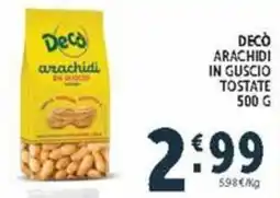 Deco Market Decò arachidi in guscio offerta