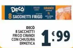 Deco Market Decò sacchetti frigo grandi offerta