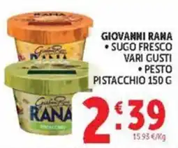 Deco Market Giovanni Rana sugo fresco vari gusti offerta