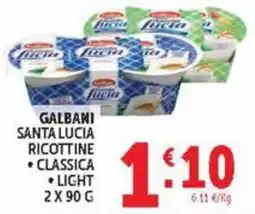 Deco Market Galbani Santa Lucia Ricottine Classica Light offerta
