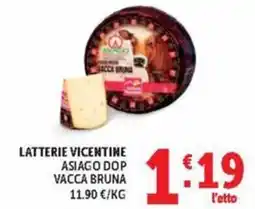 Deco Market Latterie Vicentine Asiago Dop Vacca Bruna offerta