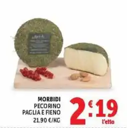 Deco Market Morbidi pecorino paglia e fieno offerta