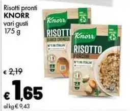 Supermercati Vinci Risotti pronti Knorr offerta