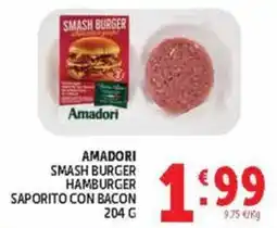 Deco Market Amadori Smash Burger Hamburger Saporito con Bacon offerta