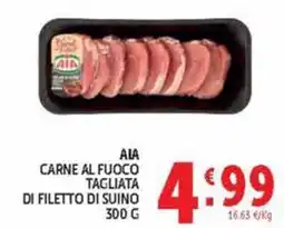 Deco Market AIA carne al fuoco tagliata di filetto di suino offerta