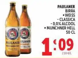 Deco Market Paulaner birra weiss classica munchner hell offerta