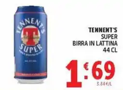 Deco Market Tennent's Super birra in lattina offerta
