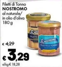 Supermercati Vinci Filetti di Tonno Nostromo offerta
