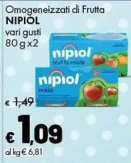 Supermercati Vinci Omogeneizzati di Frutta Nipiol offerta