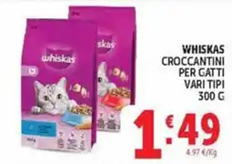 Deco Market Whiskas croccantini per gatti vari tipi offerta
