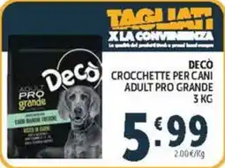 Deco Market Decò crocchette per cani adult pro grande offerta