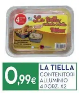 Proshop La tiella contenitori alluminio offerta