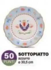 Proshop Sottopiatto azzurro offerta