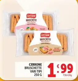 Deco Market Cerrone bruschette vari tipi offerta