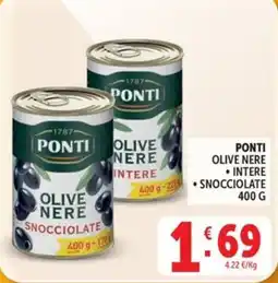 Deco Market Ponti olive nere snocciolate offerta