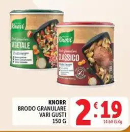 Deco Market Knorr brodo granulare vari gusti offerta