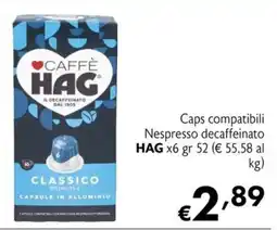 Eurospesa Caffè HAG decaffeinato classico offerta