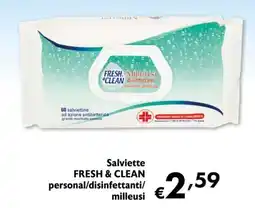 Eurospesa Salviette FRESH & CLEAN personal/disinfettanti/milleusi offerta