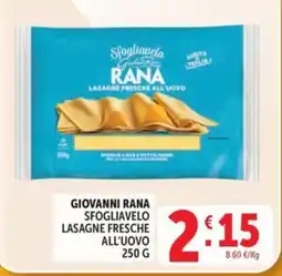 Deco Market Giovanni Rana sfogliavelo lasagne fresche all'uovo offerta