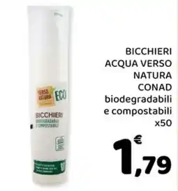 Conad Margherita Bicchieri acqua verso natura eco offerta