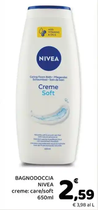 Bagnodoccia Nivea creme: care/soft