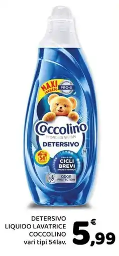 Conad Margherita Detersivo liquido lavatrice Coccolino offerta