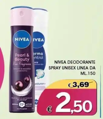 Nivea deodorante spray unisex linea da