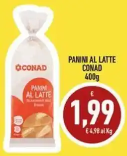 Conad Margherita Panini al latte Conad offerta