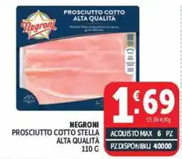 Deco Market Negroni prosciutto cotto stella alta qualità offerta