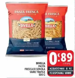 Deco Market Divella pasta fresca di semola varie trafile offerta