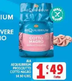 Deco Market Aia aequilibrium prosciutto cotto magro offerta