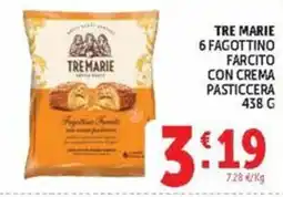 Deco Market Tre Marie 6 Fagottino Farcito con Crema Pasticcera offerta