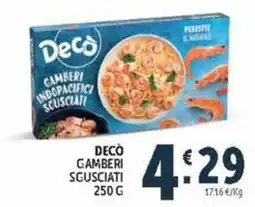Deco Market Decò gamberi sgusciati offerta