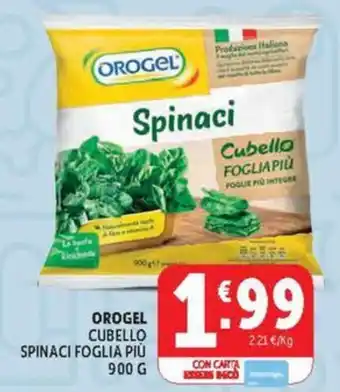 Deco Market Orogel spinaci cubello foglia più offerta