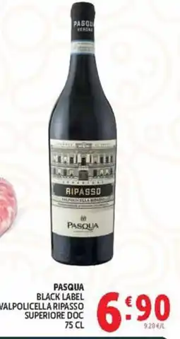 Deco Market Pasqua black label valpolicella ripasso superiore doc offerta