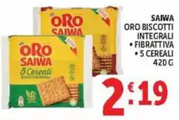 Deco Market Oro Saiwa biscotti integrali offerta