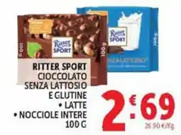 Deco Market Ritter Sport cioccolato senza lattosio e glutine offerta