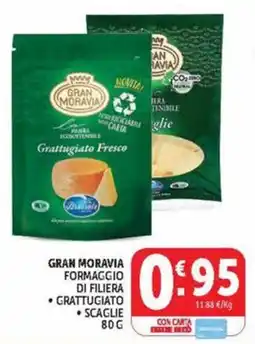 Deco Market Gran Moravia formaggio di filiera grattugiato scaglie offerta