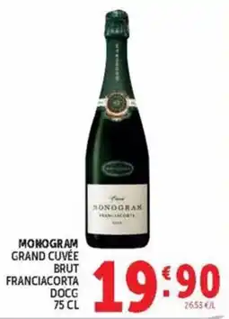 Deco Market Monogram grand cuvée brut franciacorta docg offerta