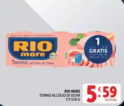 Deco Market Rio mare Tonno all'Olio di Oliva offerta