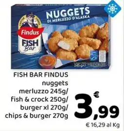 Conad Margherita Fish Bar Findus nuggets offerta