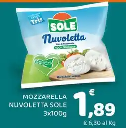 Conad Margherita Mozzarella nuvoletta sole offerta