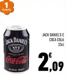 Conad Margherita Jack Daniel's e Coca Cola offerta