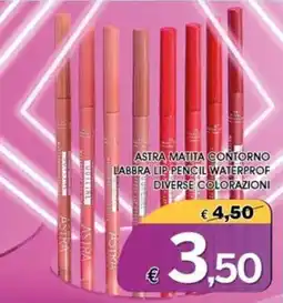 Deter Shop Astra matita contorno labbra lip pencil waterproof offerta