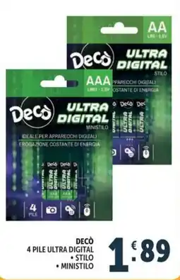 Deco Market Decò 4 pile ultra digital offerta