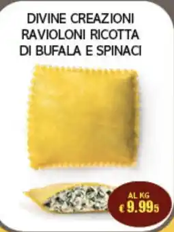 Big Food Divine Creazioni Ravioloni Ricotta di Bufala e Spinaci offerta