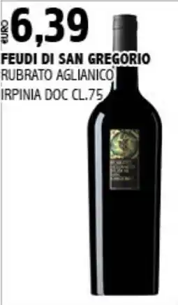 Big Food Feudi di San Gregorio Rubrato Aglianico offerta